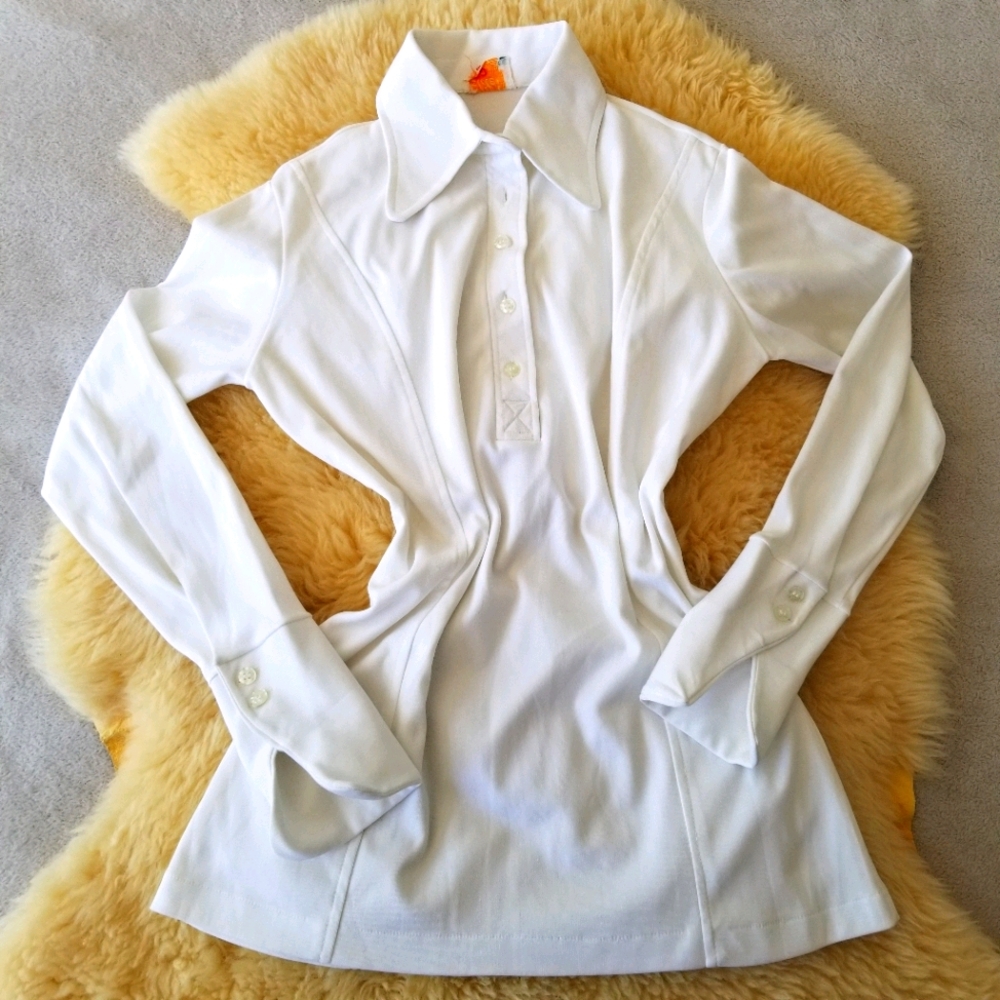 Retro White Collared Shirt